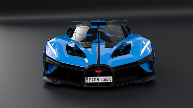 Bugatti Bolide 3D Model in Racing 3DExport
