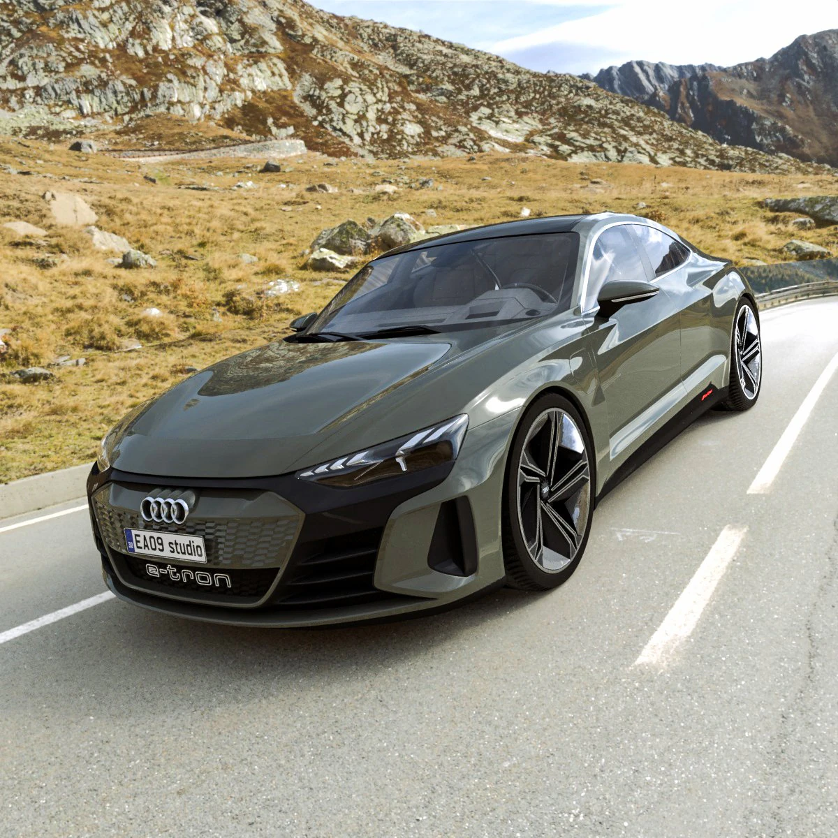 Audi e-tron GT 3D Model .c4d .max .obj .3ds .fbx .stl .blend 