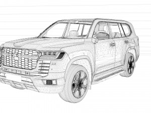 2022 Toyota Land Cruiser GR Sports 3D Model
