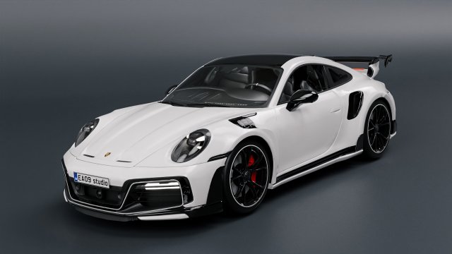 Porsche 911 Turbo S 3D Model .c4d .max .obj .3ds .fbx .stl .blend