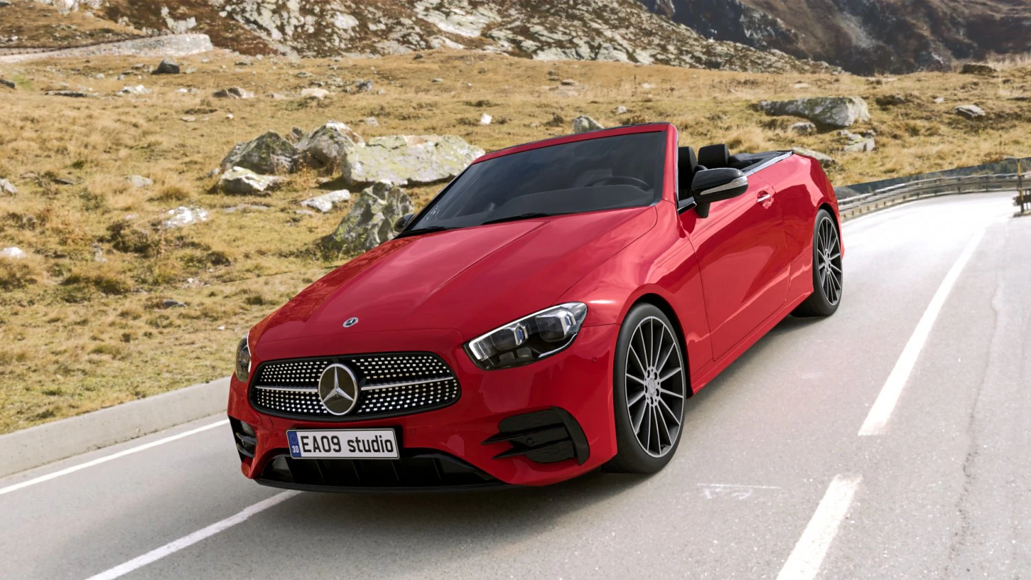 Mercedes Benz E-Class Cabriolet 3D Model .c4d .max .obj .3ds .fbx .stl .blend 