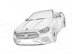 Mercedes Benz E-Class Cabriolet 3D Model