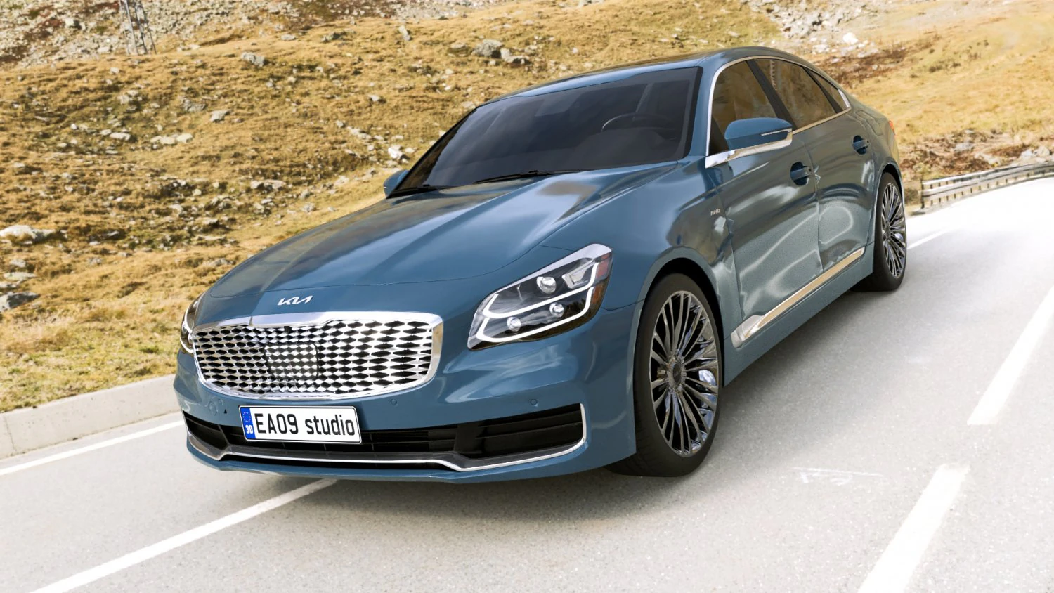2020 Kia K900 3D Model .c4d .max .obj .3ds .fbx .stl .blend 