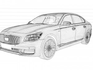 2020 Kia K900 3D 模型