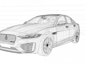 2022 Jaguar XE R-Dynamic 3D Model