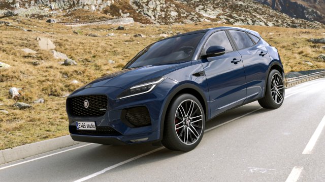 Jaguar E-Pace r Dynamic 3D 모델 .c4d .max .obj .3ds .fbx .stl .blend 