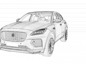 Jaguar E-Pace r Dynamic 3D 모델