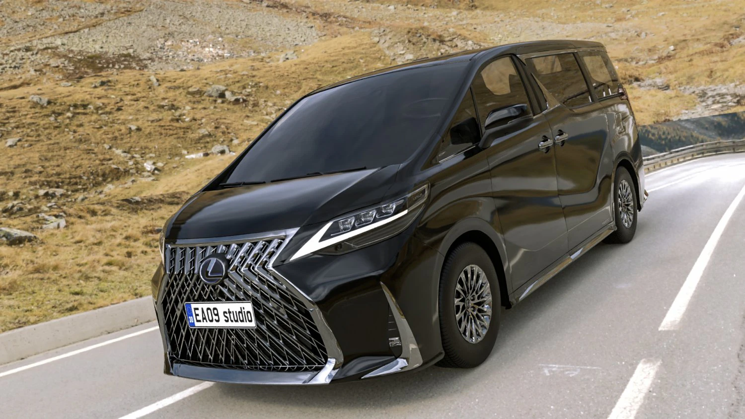Lexus LM300h 3D Model .c4d .max .obj .3ds .fbx .stl .blend 