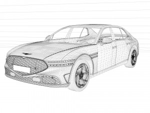 2022 Genesis G90 3D Модель