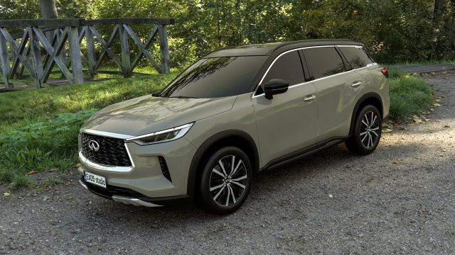 2022 Infiniti QX60 3D Model .c4d .max .obj .3ds .fbx .stl .blend
