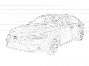 2022 Honda Civic Hatchback 3D 모델