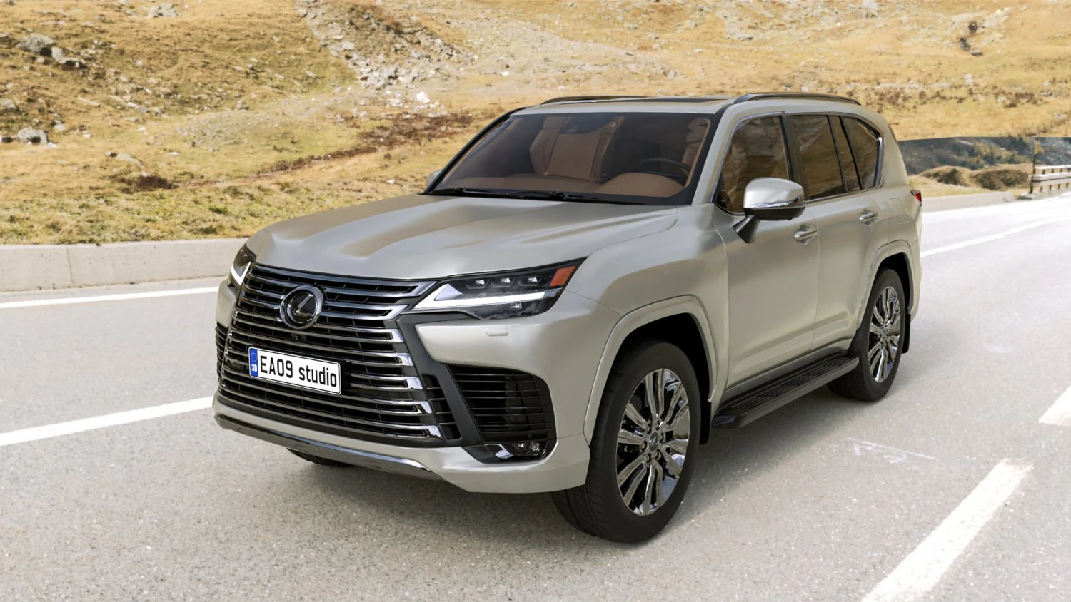 2022 Lexus LX 600 3D Model .c4d .max .obj .3ds .fbx .stl .blend 