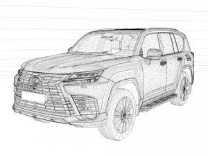 2022 Lexus LX 600 3D Model