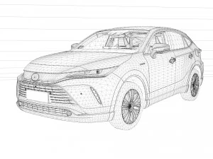 2022 Toyota Harrier 3D Model