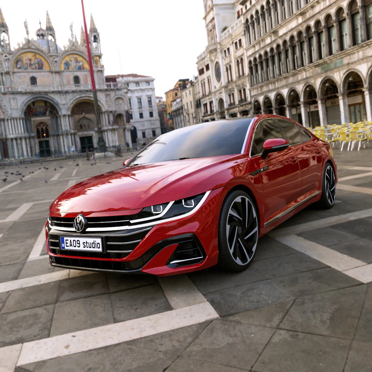 2022 Volkswagen Arteon R-Line 3D Model .c4d .max .obj .3ds .fbx .stl .blend 