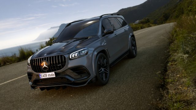 Mercedes-AMG GLS 63 tuned 3D मॉडल .c4d .max .obj .3ds .fbx .stl .blend 