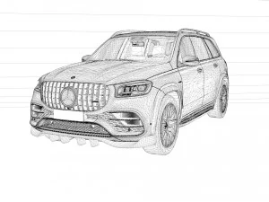 Mercedes-AMG GLS 63 tuned 3D Model