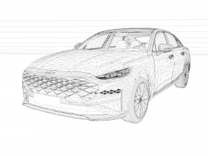 2022 Kia K8 Modelo 3D