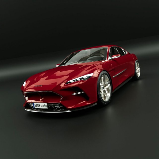 Italdesign DaVinci 3D Model .c4d .max .obj .3ds .fbx .stl .blend 