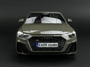 Audi A1 Sportback z 2022 roku w wersji S-line Model 3D
