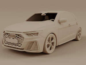 2022 Audi A1 Sportback s-line 3D Model