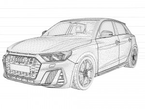 2022 Audi A1 Sportback s-line 3D Model