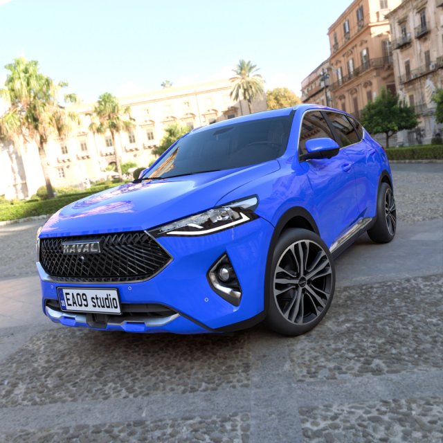 2023 Haval F7 3D Модель .c4d .max .obj .3ds .fbx .stl .blend 