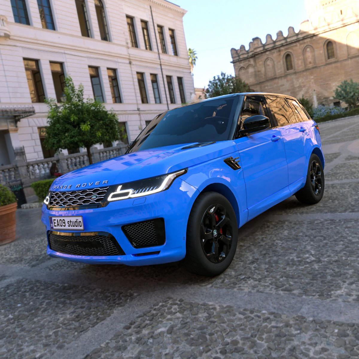 2023 Range Rover Sport SVR 3D Model .c4d .max .obj .3ds .fbx .stl .blend 