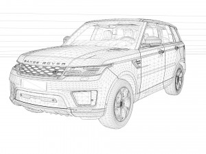 2023 Range Rover Sport SVR 3D Model
