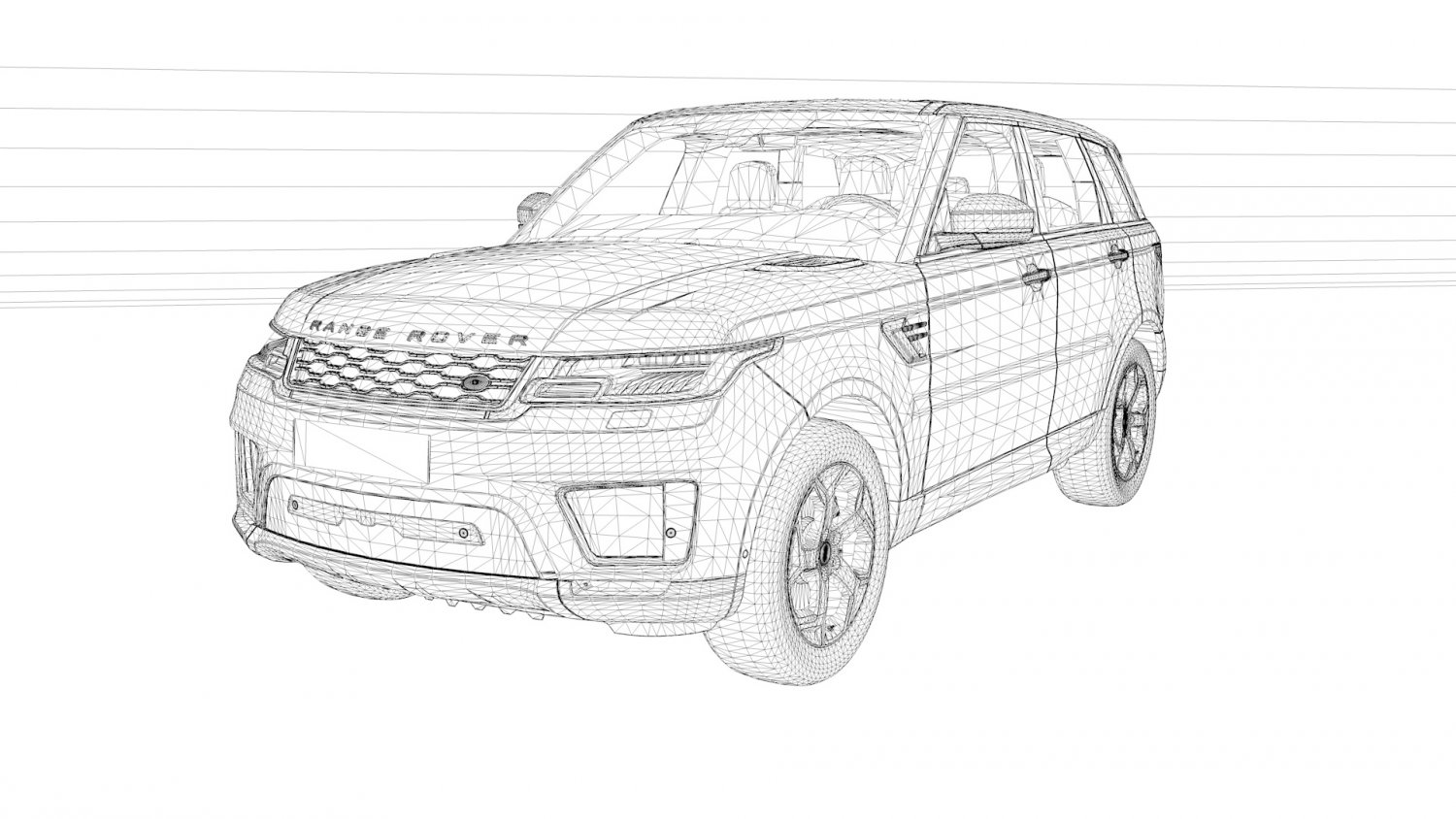 Range Rover Sport vector drawing
