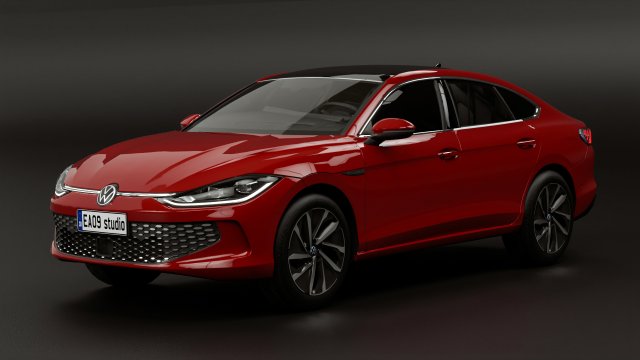 2023 Volkswagen Lamando 3D Model .c4d .max .obj .3ds .fbx .stl .blend 