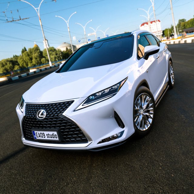 2022 Lexus RX 450h 3D Model .c4d .max .obj .3ds .fbx .stl .blend 