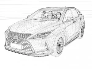 2022 Lexus RX 450h 3D Model
