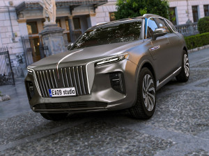Hongqi E-HS9 Modello 3D