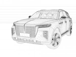 Hongqi E-HS9 Modello 3D