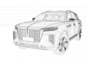 Hongqi E-HS9 3D Model