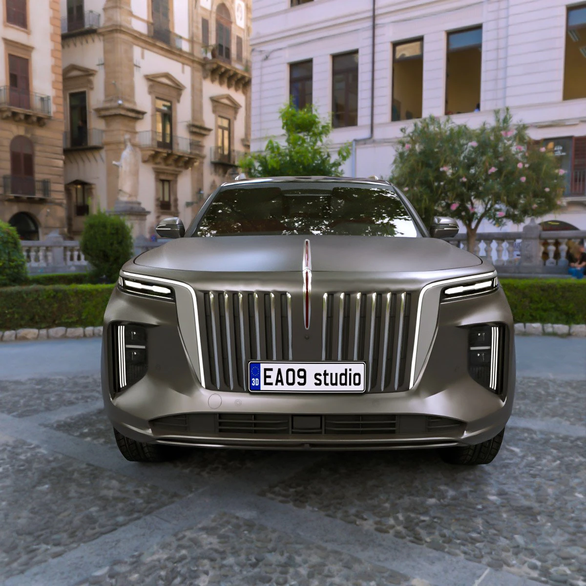 Hongqi E-HS9 3D Model .c4d .max .obj .3ds .fbx .stl .blend 