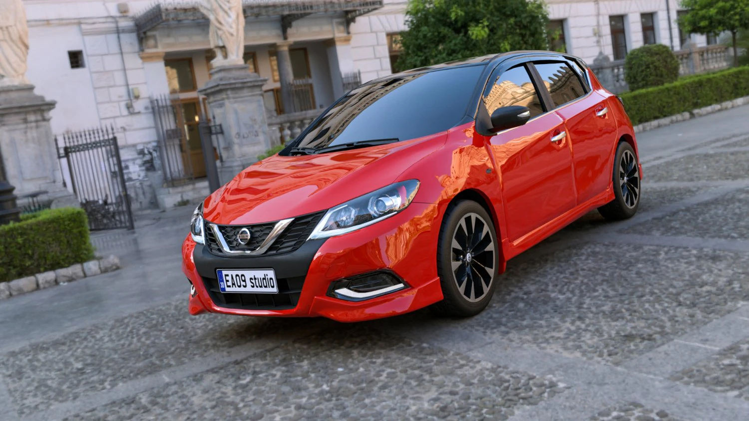 2023 Nissan Tiida 3D Model .c4d .max .obj .3ds .fbx .stl .blend