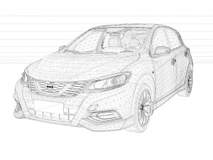 2023 Nissan Tiida 3Dモデル
