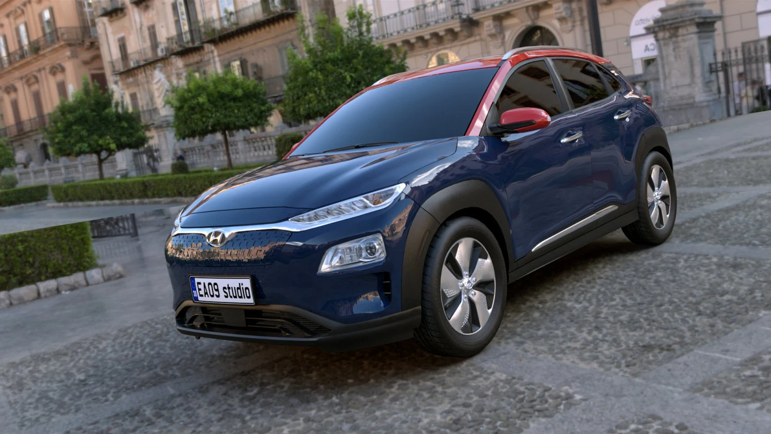 Hyundai Encino EV 3D Model .c4d .max .obj .3ds .fbx .stl .blend 