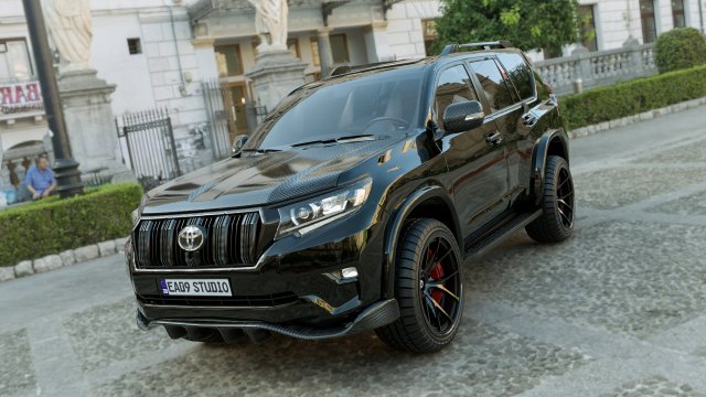 Toyota Prado VXL Tuned 3Dモデル .c4d .max .obj .3ds .fbx .stl .blend 