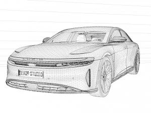 2023 Lucid Air 3D Model