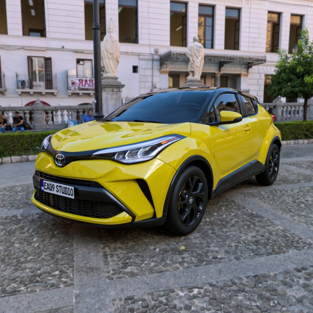 Toyota C-HR GR Sport Hybrid 3D Model .c4d .max .obj .3ds .fbx .stl .blend 