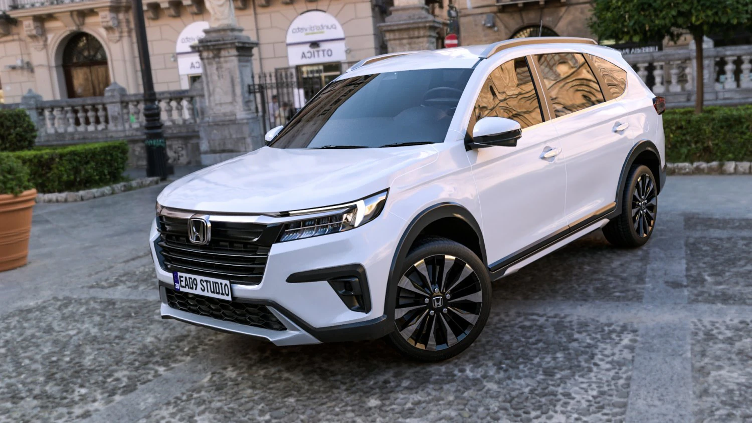Honda BR-V 3D Model .c4d .max .obj .3ds .fbx .stl .blend 