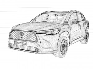 2023 Toyota Corolla Cross Hybrid Modelo 3D