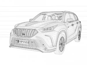 2023 Toyota Crown Kluger Hybrid 3D Model