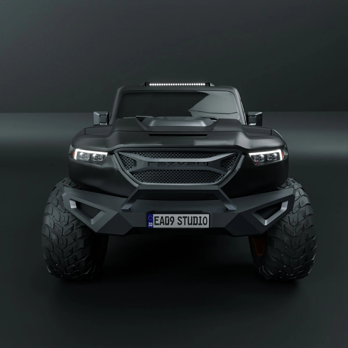 Rezvani Hercules 6x6 3D Model .c4d .max .obj .3ds .fbx .stl .blend 