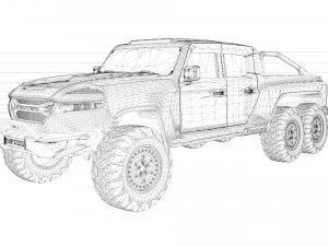 Rezvani Hercules 6x6 3D Model