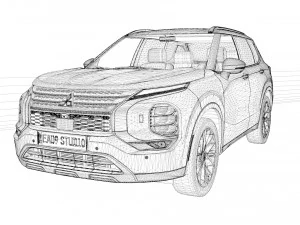 2023 Mitsubishi Outlander 3D Model