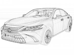 2023 Lexus ES300h Hybrid 3D 模型